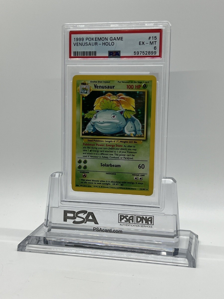 1999 Pokemon Base Set Venusaur Holo #15 PSA 6 EX Rare | eBay