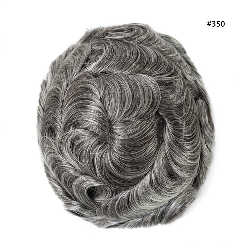 Mens Toupee French Lace Human Hair Replecement System Real Gent Hairpiece 8x10 - Picture 38 of 40