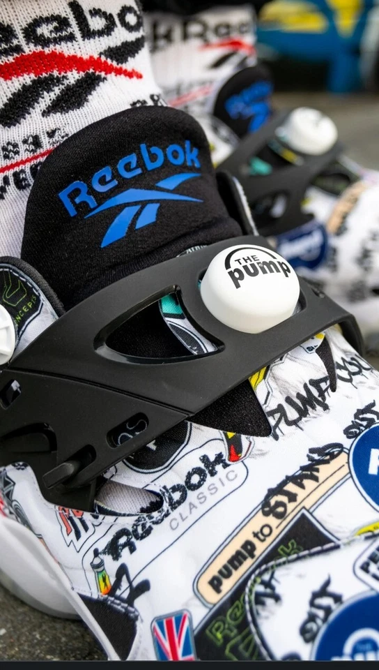 Reebok Pump Court Sticker City Black White Basketball Shoes Mens FW7826 - Image 2 of 4