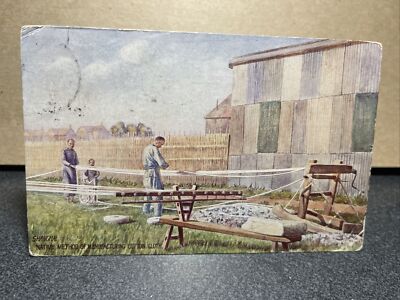 Native Method Of Making Cotten Cloth Raphael Tuck & Sons Postcard