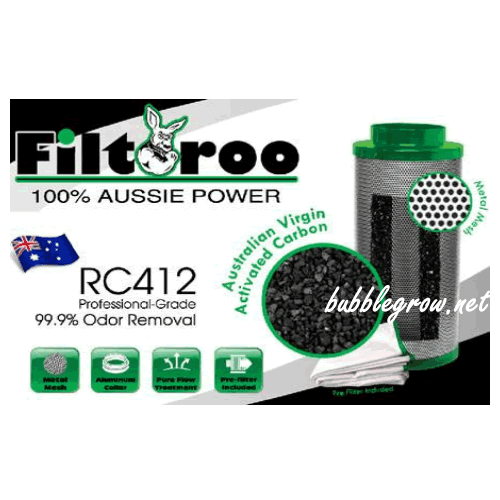 FILTAROO  4" (100MM) AIR ACTIVATED CARBON FILTER FOR HYDROPONICS GROW TENT ROOM - Picture 1 of 2