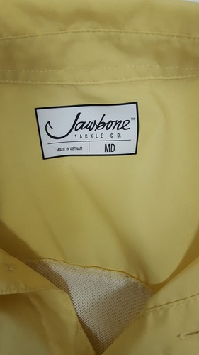 JawBone Tackle co. Men's Yellow fishing Button Front Shirt Size Medium - Picture 5 of 5