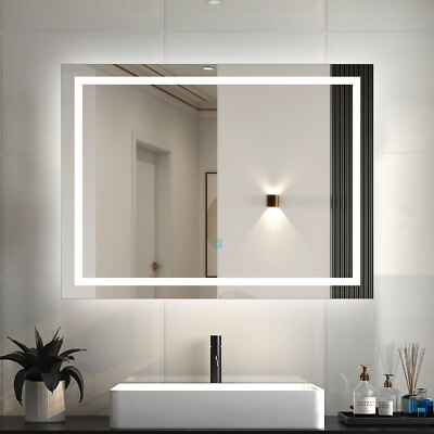 LED Badspiegel mit Beleuchtung Touch Beschlagfei Dimmen Memory-Funktion Spiegel