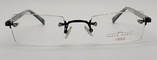 Marius Morel 1849M Black NM000 Rimless Metal Eyeglasses Frame 56-14-140 France