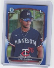 2023 Bowman Chrome Ariel Castro BCP-203 1st True Blue Refractor /150 Twins 