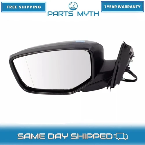 New Power Heated Mirror Smooth Black Driver Left Side Fits For 2013-17 Acura ILX