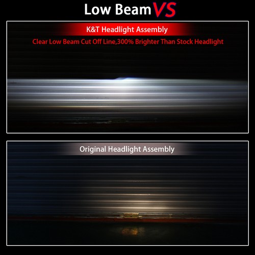 KT LED Angel Demon Eye Headlight Assembly for Kawasaki Ninja ZX-6R 2000-02 Blue - Picture 9 of 12