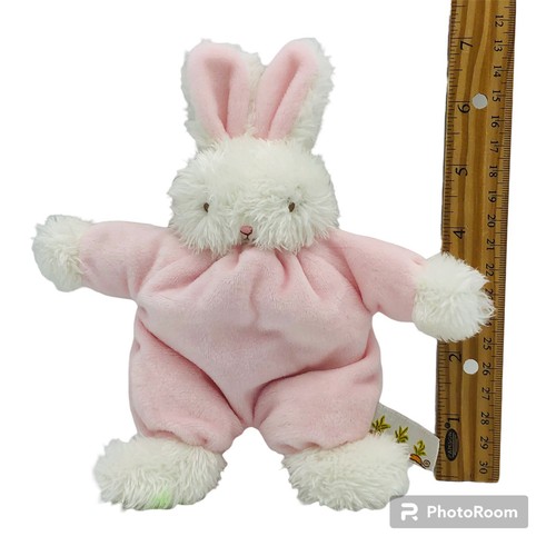 Bunnies By The Bay Carrots Pink Easter Bunny Plush Baby Rattle Handmade - Picture 3 of 5