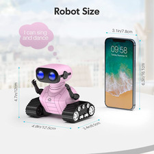 Robot Toy Rechargeable RC Remote Control Music LED Eye, Gift for Kid Age 3  Up