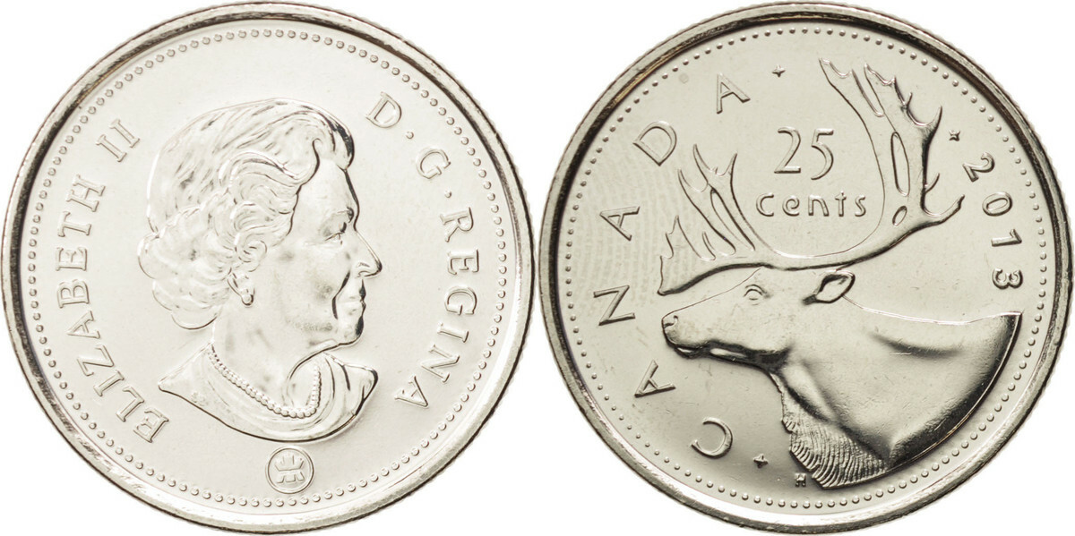 Dime mtl DVD 超希少品 2013 CANADA 25 Cent Coin from Mint Roll UNC | eBay