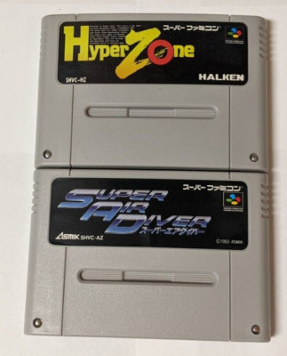 Nintendo Super Famicom Lot of 2 - HyperZone & Super Air Diver - CZcx57