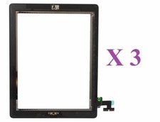 Lot of 3 Black Touch Digitizer  Home Button Adhesive Camera Bracket for iPad 2