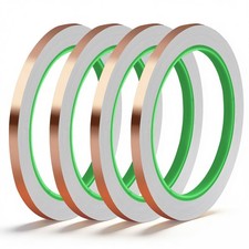 4 Pack Copper Tape, 1/4Inch X 196.8FT Double-Sided Conductive Copper Foil Tape,