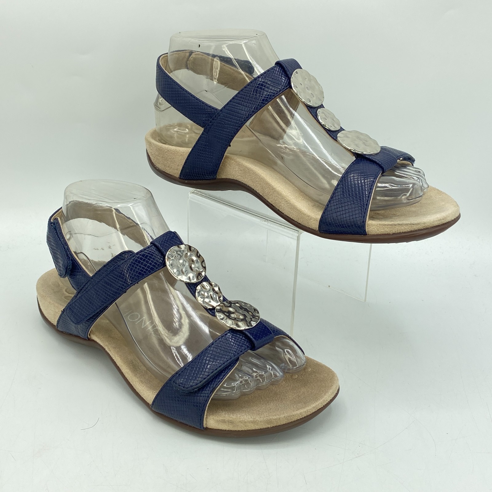 Vionic Farra Lizard Slingback Sandals Womens Blue… - image 1