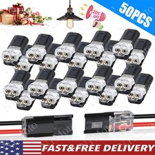 50 Pcs Double-Wire Plug-in Connector, Cable Clamp with Locking Buckle, AWG 18-22