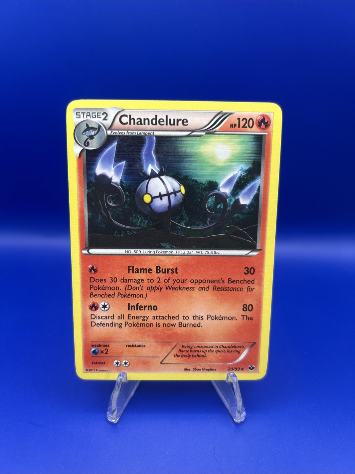 Chandelure Holo 20/99 - Next Destinies Black & White Pokémon TCG