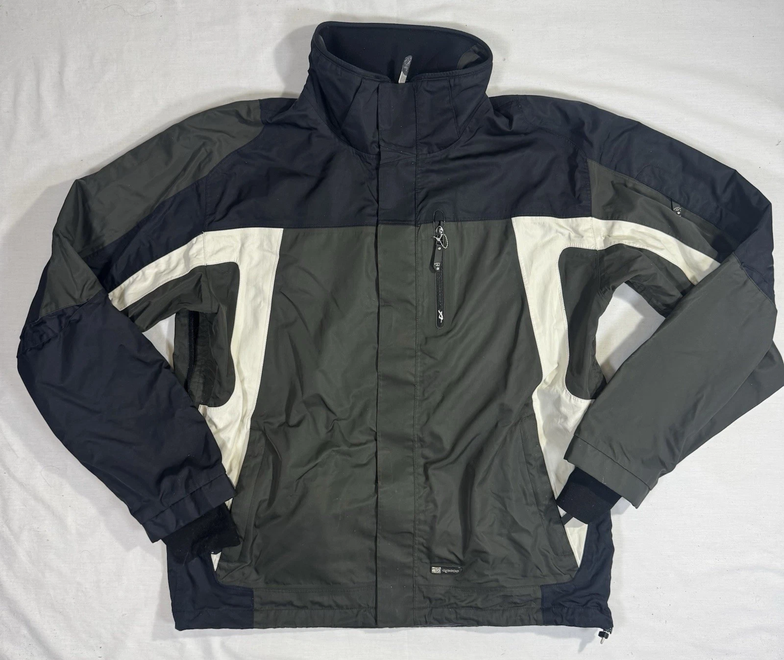 Orage Ski Jacket Mens Size Large Black Green Insulated Entrant V Snow Jacket