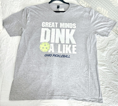 Men's Size (XL) Great Minds Dink A Like Ohio Pickleball T-Shirt NWT