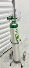 AMCYL Size E 682L Oxygen Cylinder w/ CGA 870 Regulator, Cart & Tubing