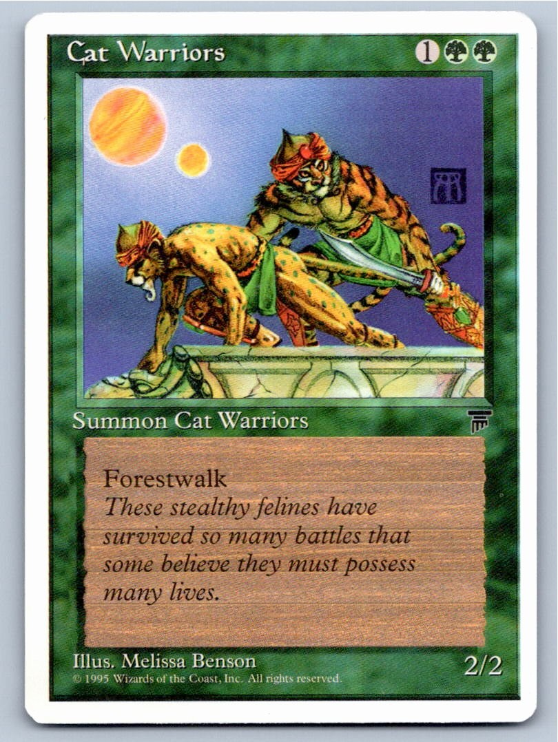 1995 MAGIC: THE GATHERING CAT WARRIORS CHRONICLES COMMON LP A39935 FREE S&H