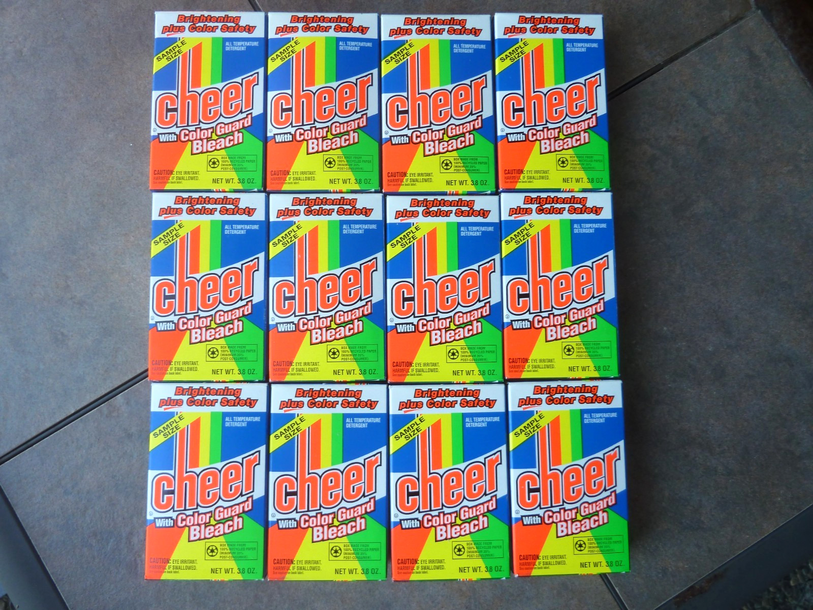 Lot 12 Vtg CHEER Laundry Detergent Color Guard NOS Sealed 1992 USA Discontinued
