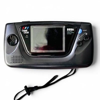 Sega Game Gear Handheld Console 2110 Black FOR REPAIR/PARTS ONLY + AC Adaptor