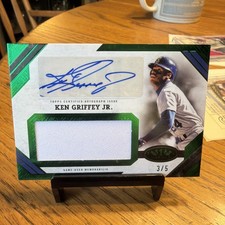 2025 Topps Tier One Ken Griffey, Jr. 3/5 Autograph Game-Used Patch Jumbo Relic