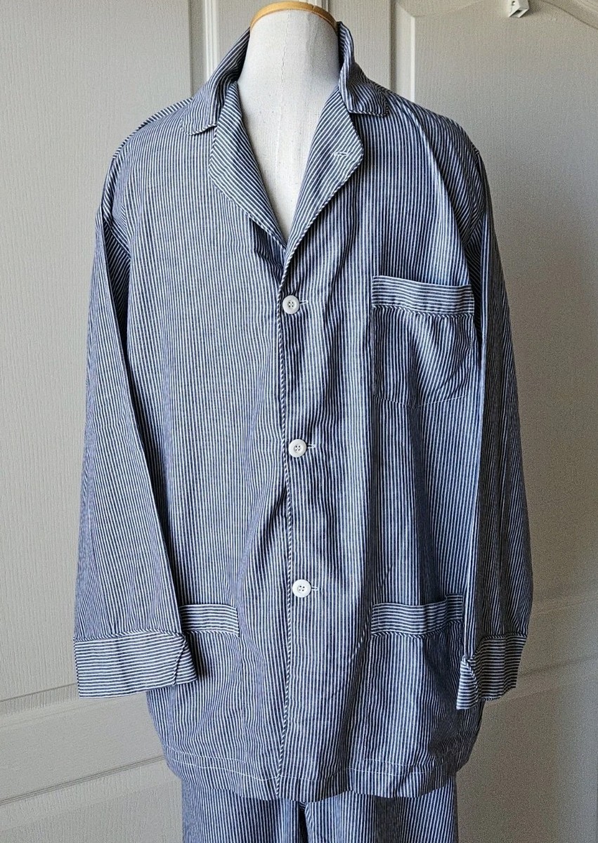 ディオール ショッツ Vintage 90s Christian Dior Men's XL Striped Pajama Shirt Pants