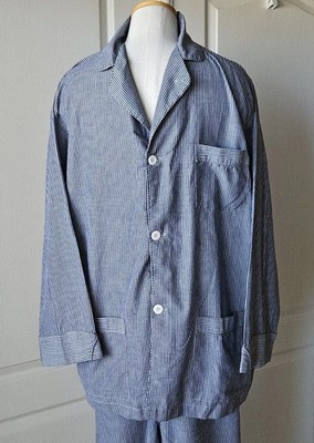 Vintage 90s Christian Dior Men's XL Striped Pajama Shirt Pants