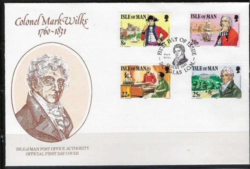 1¢ WONDER'S ~ ISLE OF MAN FDC COLONEL MARK WILKS 1981 C/S - F182