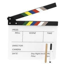 Acrylic Film Movie Directors Clapboard with Erasable Pen 10.5 X 11.7 inches 