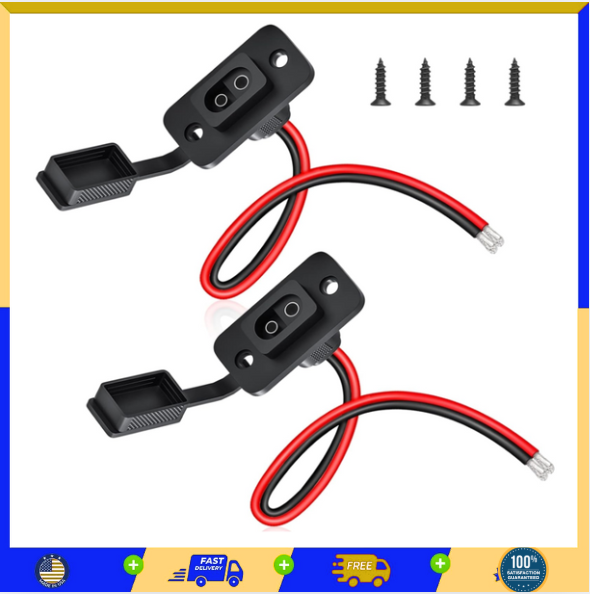Weatherproof SAE Power Socket Sidewall Port with Rectangular Connector by ELECTOP