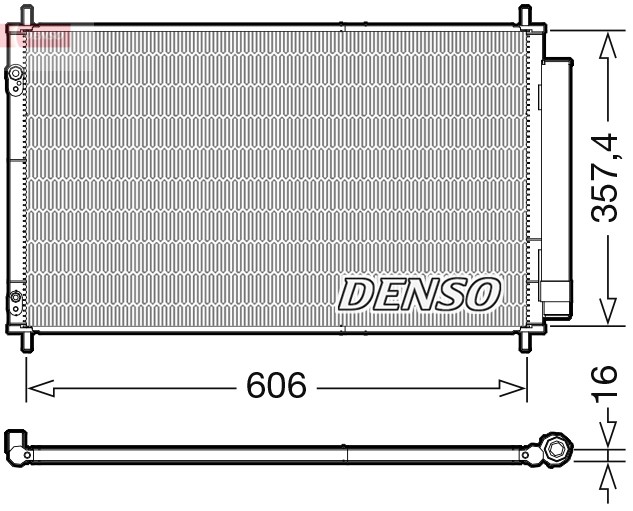Fits DENSO DCN50058 condenser YARIS 12-..