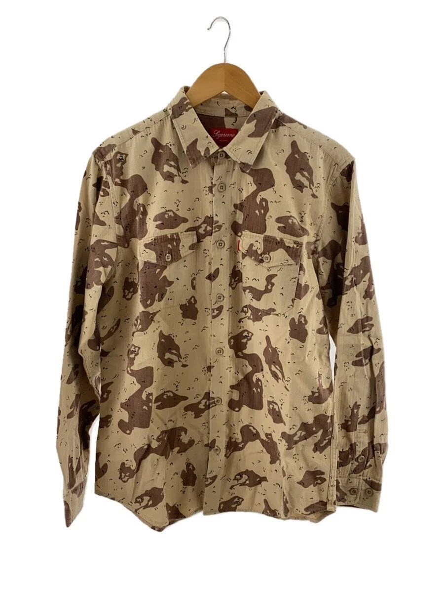 Chemise de campagne suprême chemise manches longues L coton BEG camouflage
