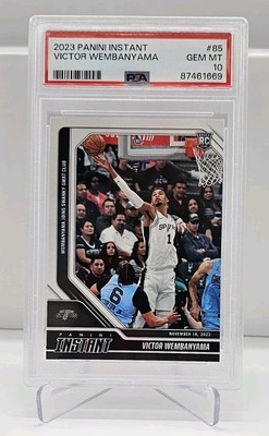 PSA10 パニーニインスタント 85 Victor Wembanyama RC 2023 PANINI INSTANT #85 VICTOR WEMBANYAMA ROOKIE RC, 1/6841; PSA