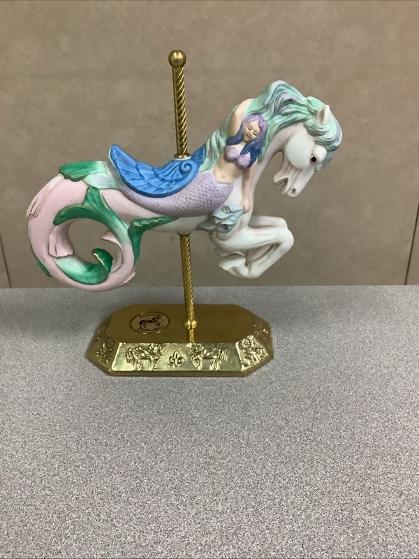 vintage Jack Hou mermaid carousel horse figure carousel collection