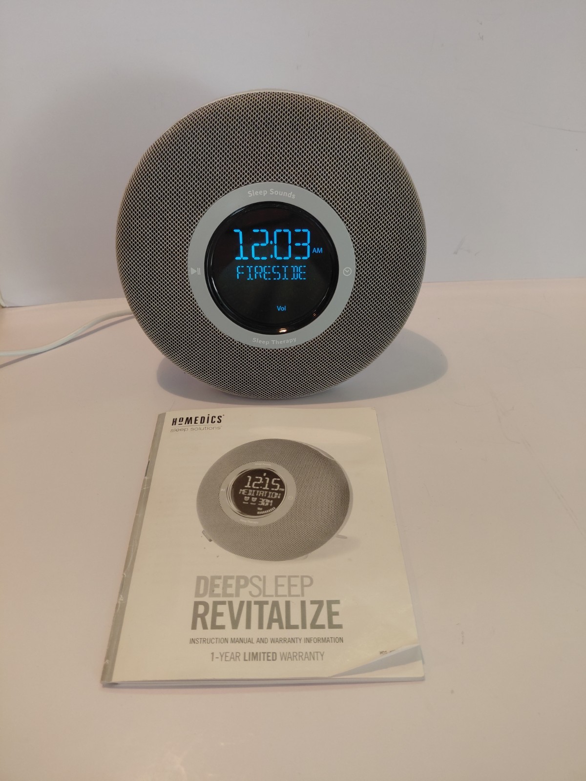 Homedics HDS-3000 Deep Sleep Revitalize Dual Alarm Clock Sound Machine