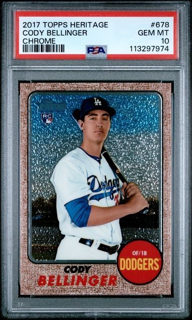 2017 Topps Heritage Chrome #678 Cody Bellinger Rookie RC /999 PSA 10 Gem Mint