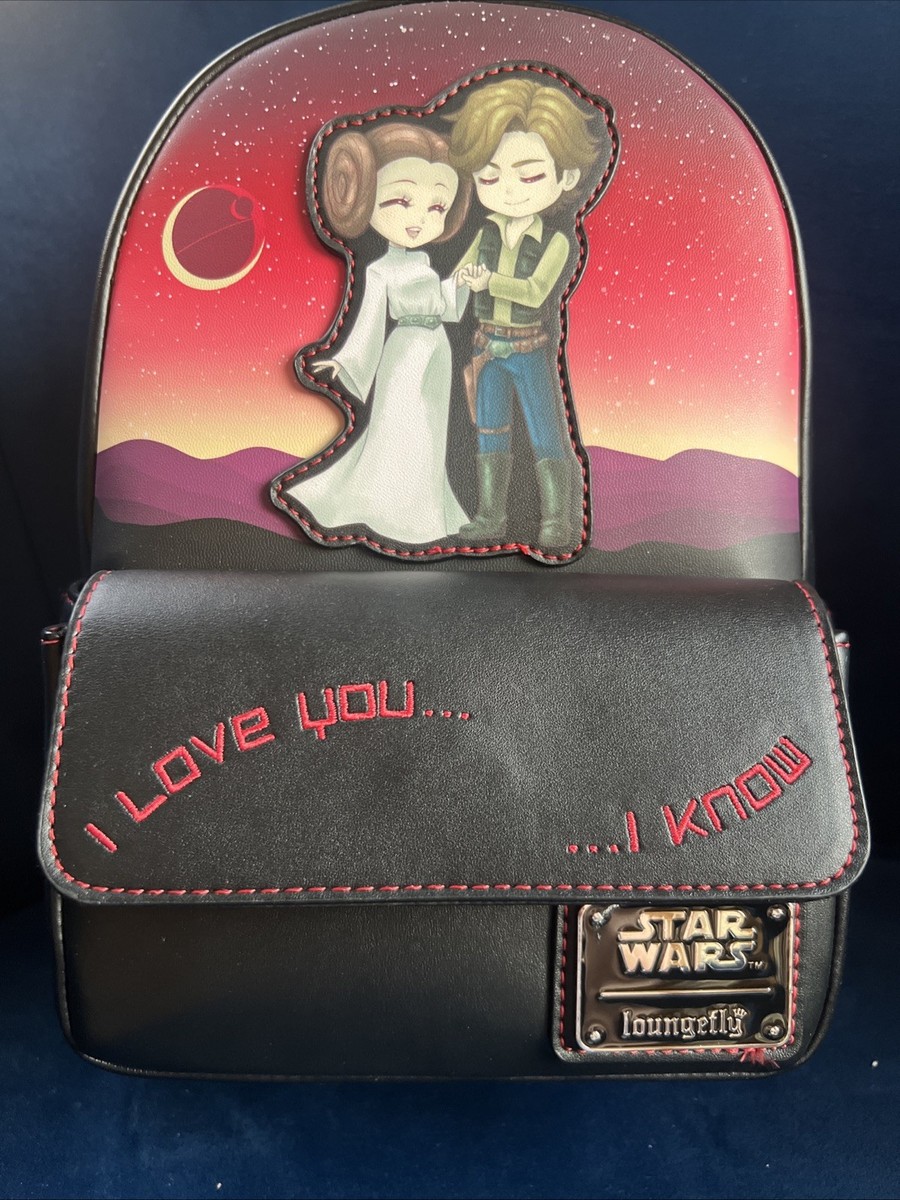 Star Wars Loungefly Leia & Solo I Love You Backpack/ Wallet  display picture 1