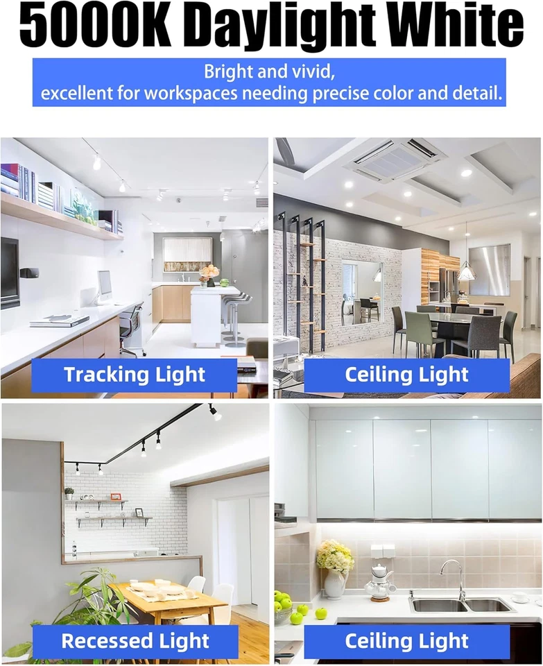 Non-Dimmable GU10 LED Light Bulbs, 4W Bright 5000K Daylight White 35W Halogen Eq - Image 4 of 4