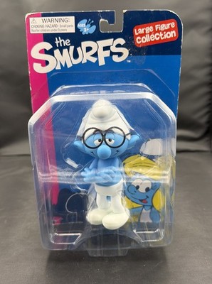 New Old Stock! The Smurfs  Brainy  5.5''inch Large Figure Collection-Goldie 2012