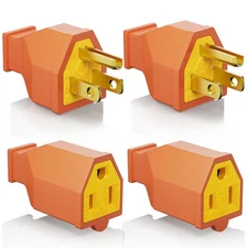 ELEGRP Extension Cord Ends - Male and Female Replacement Plug and Connector Set,