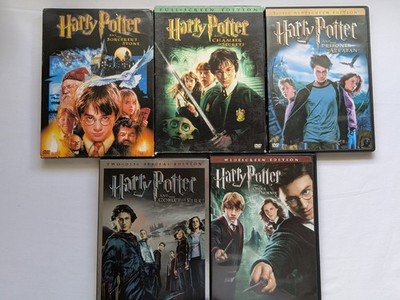 Harry Potter 1-5 DVD Bundle Set, Sorcerer's Stone, Chamber of Secrets, Prisoner,