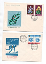 FDC Romania, Romania, 1979 sch. Floral Ice Hockey Europam. Mi3579 Complete Set