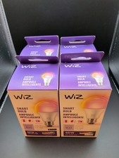 4 Pack WiZ White Color Changing Wi-Fi Smart LED Light Bulbs 60w EQ 800 Lumens
