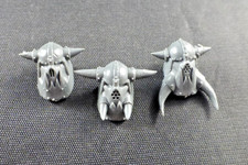 Orruk Ardboyz Helmet Heads Set (Style A) - Warhammer Black Orc OOP Model Parts