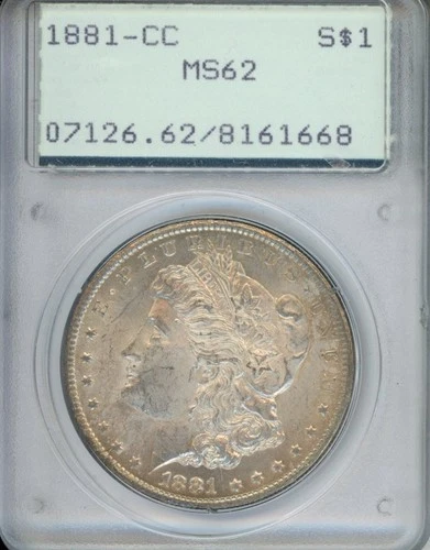 1881-CC Morgan Silver Dollar PCGS MS62 Carson City $1 Key Date