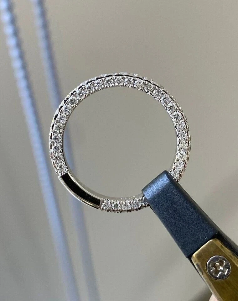 Обручальное кольцо из белого золота 14 карат с натуральным бриллиантом круглой огранки 1,05 карата 5 6 - Изображение 4 из 4