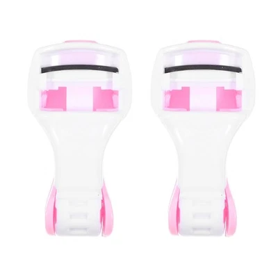 1 Set Lightweight Pink Eyelash Curler Durable Reusable Makeup Eyelashes Clip - Image 1 of 4