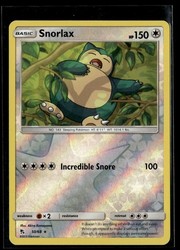 Snorlax 50/68 Hidden Fates Reverse Holo